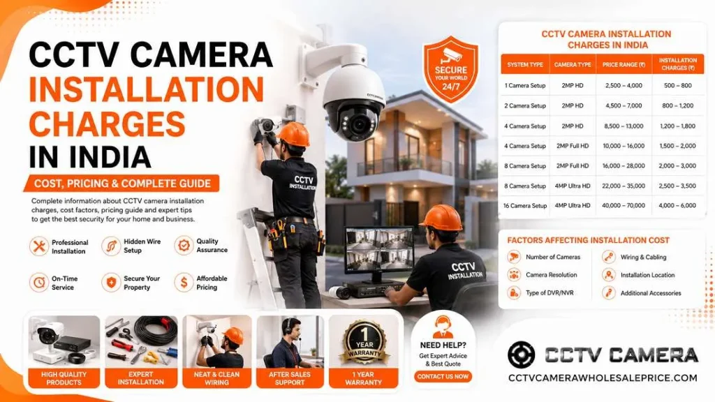 CCTV Camera Installation Charges in India Cost, Pricing & Complete Guide