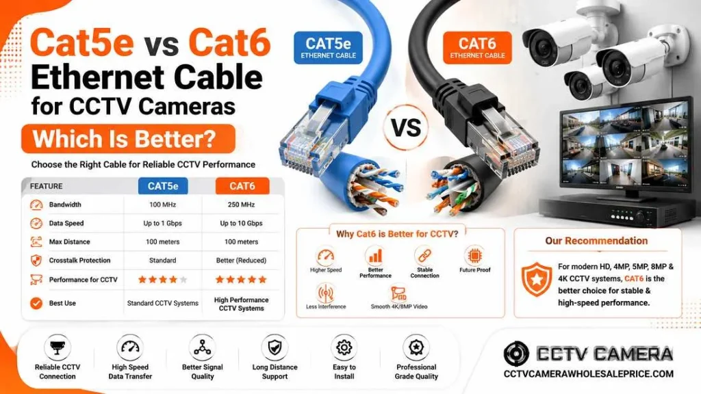 Cat5e vs Cat6 Ethernet Cable for CCTV Cameras - Which Is Better
